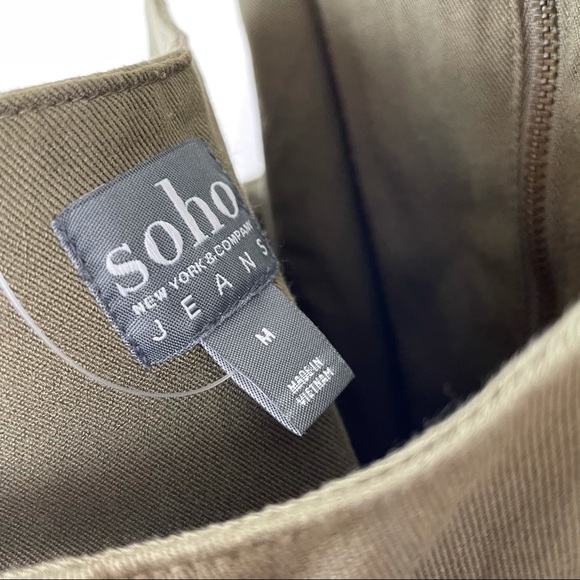 Soho New York Company Olive Green Rayon Jumpsuit M - Picture 14 of 16